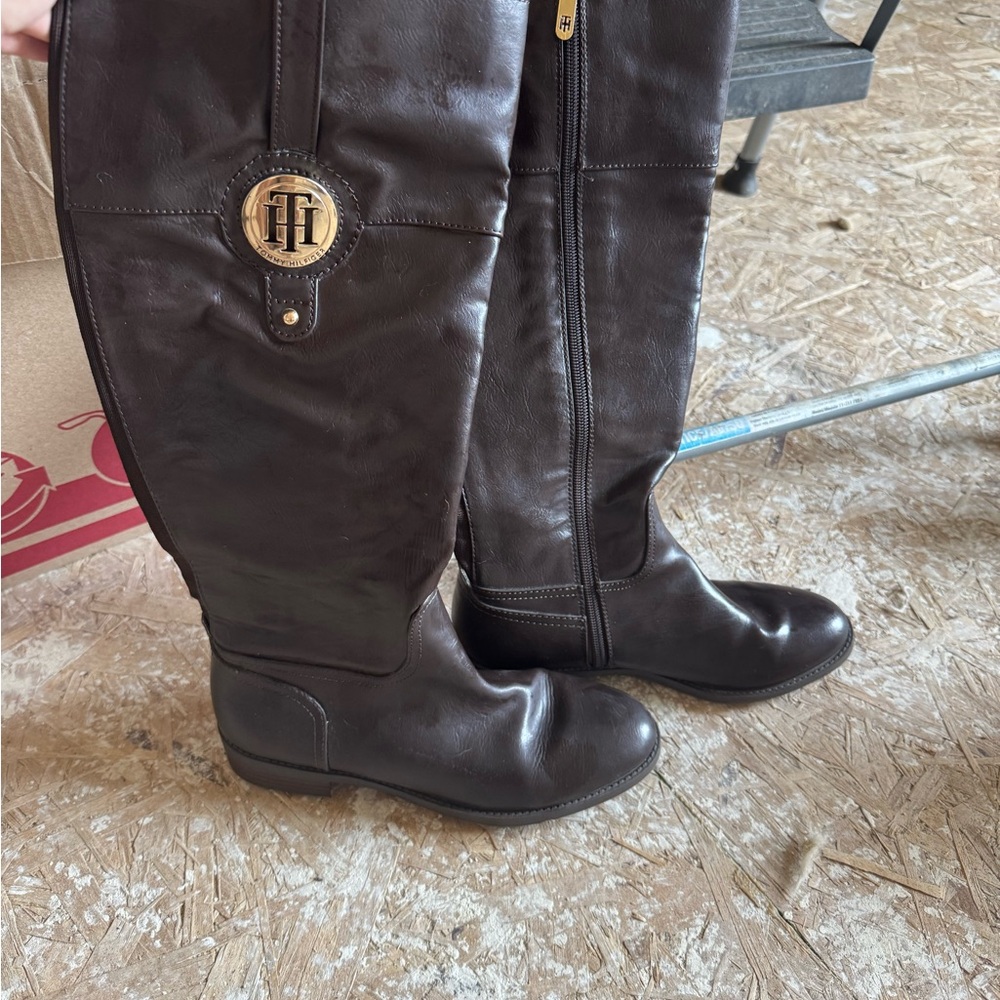 Tommy Hilfiger Brown Heeled Boots